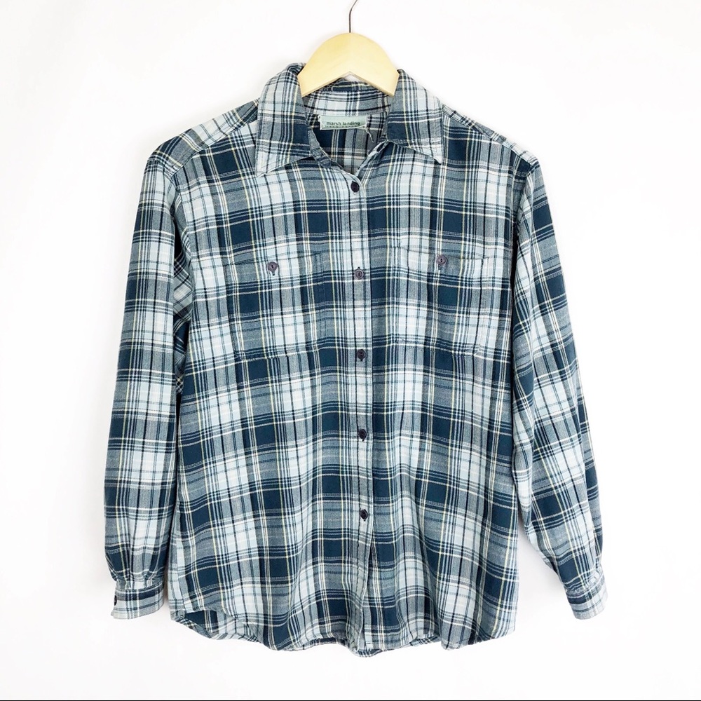 Marsh Landing | Small | Button Front Shirt | Plaid
